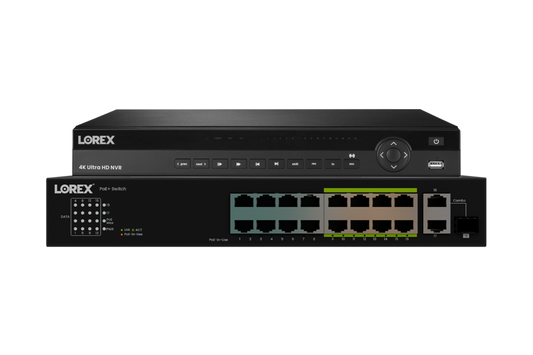 Lorex 4K (32 Camera Capable) Elite Series 6TB NVR with 16 Channel PoE Switch - N884A36B-W