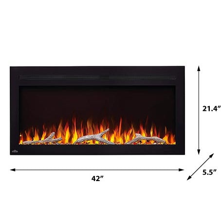 Napoleon Fireplaces Napoleon PurView 42-Inch Built-In Electric Fireplace-NEFL42HI