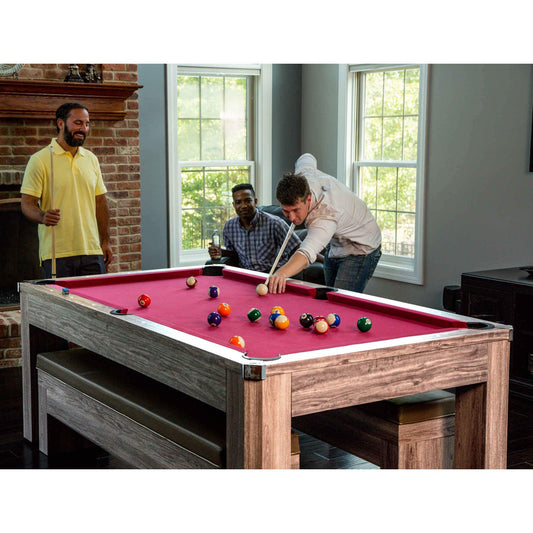 Hathaway Newport 7ft Multi Game Table with Top & Benches - BG2535P