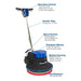 Powr-Flite Millennium Edition, Floor Machine, Dual Speed, 20", 110lbs, 175 RPMs and 320RPMs, 1.5HP, 50' Cord