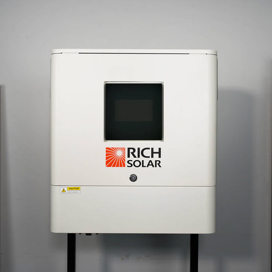 Rich Solar 6500S | 6500 Watt (6.5kW) 48 Volt Off-Grid Hybrid Solar Inverter | Premium 6500W 48V Hybrid Inverter for Campers, Cabins, Tiny Homes, ADUs, RVs, Off-Grid | Huge LCD Touchscreen with Ambient Lights  - RS-H6548S