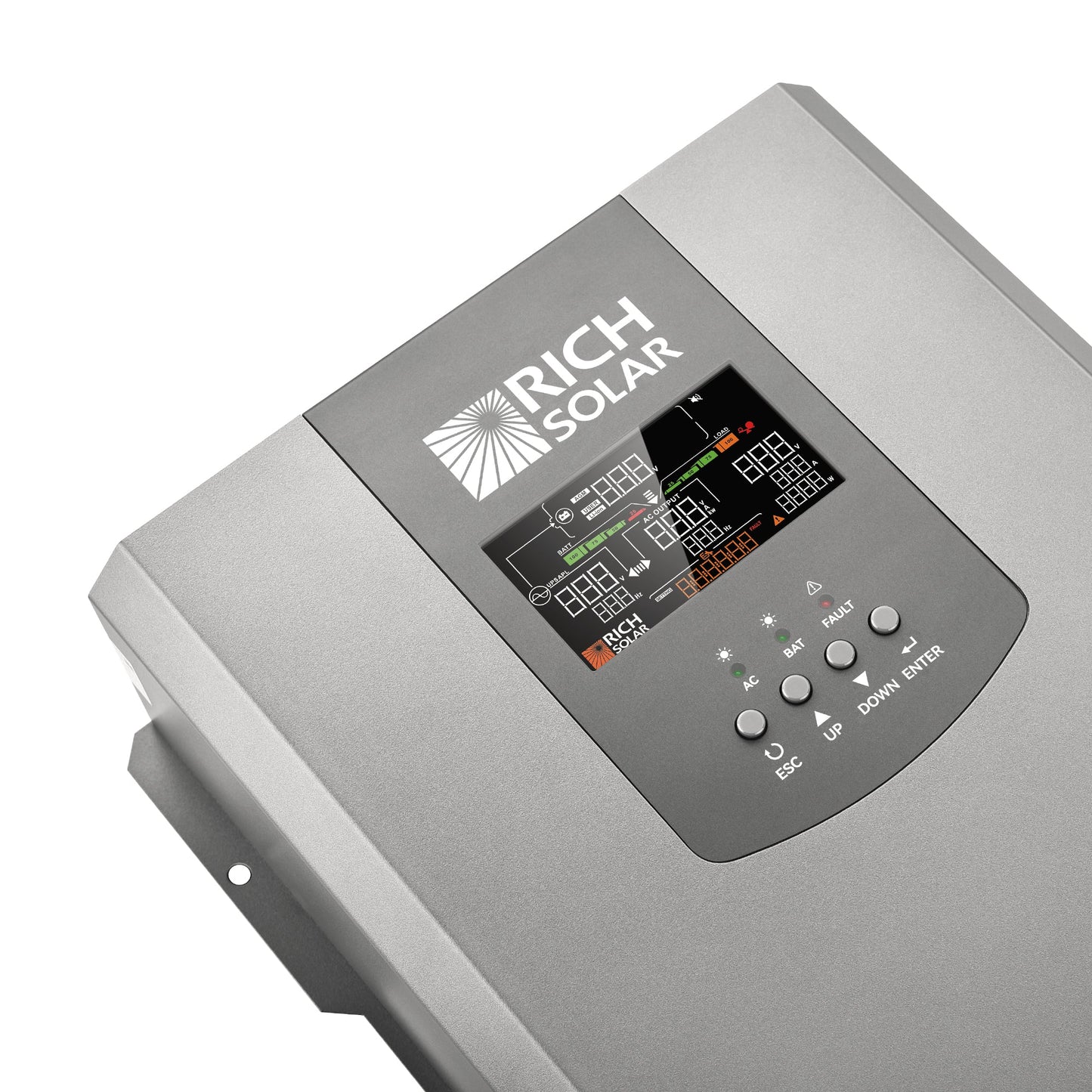 Rich Solar 3K12 | 3000W 12V Pure Sine Wave Inverter with Built-in Transfer Switch | UL458 Certified for RVs, Campers, Trailers, Vans - RS-V3P12TS