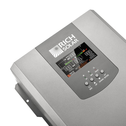 Rich Solar 3K12 | 3000W 12V Pure Sine Wave Inverter with Built-in Transfer Switch | UL458 Certified for RVs, Campers, Trailers, Vans - RS-V3P12TS