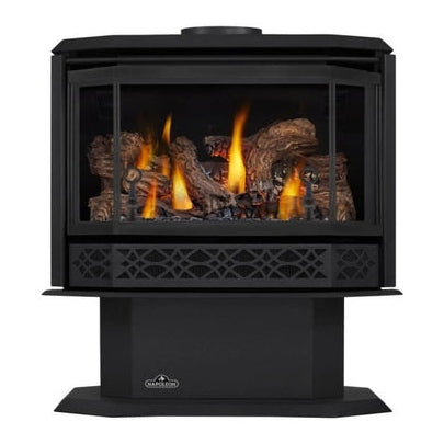 Napoleon Fireplaces Havelock Free-Standing Millivolt Ignition Direct Vent Gas Stove, Black, Napoleon, 28 1/4", GDS50-1NSB