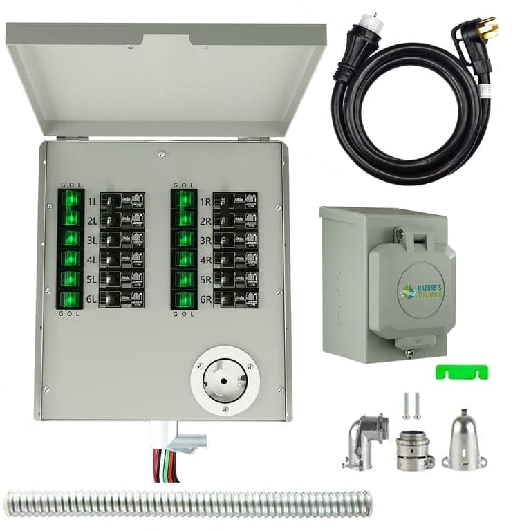 Nature's Generator  - Nature's Generator 120/240V 50A 12-Circuit Non-Automatic Transfer Switch - NGPHPTK3-R