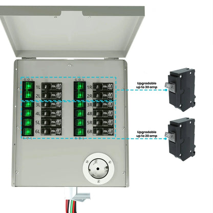Nature's Generator  - Nature's Generator 120/240V 50A 12-Circuit Non-Automatic Transfer Switch - NGPHPTK3-R