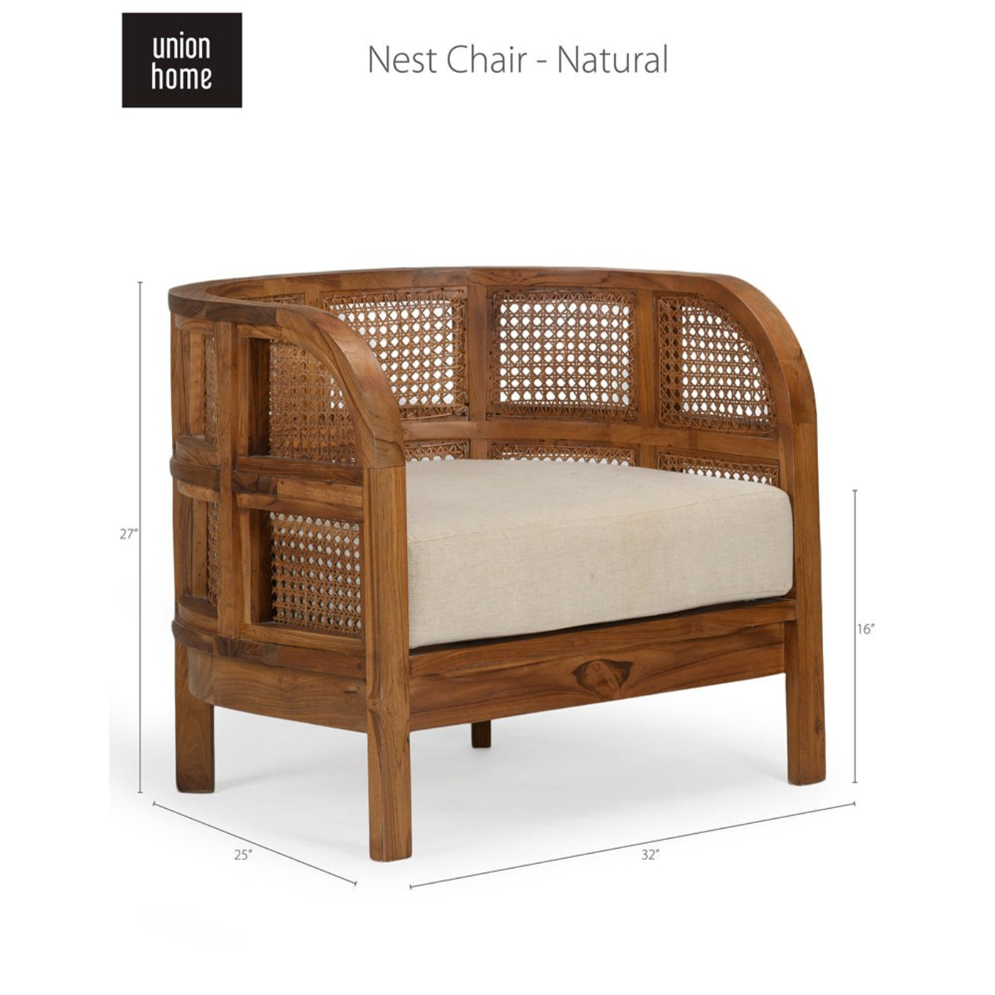 Union Home Nest Chair - Natural  - LVR00094