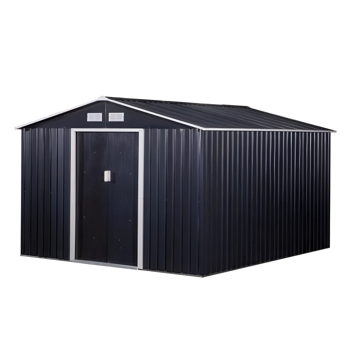 Outsunny 11' x 9' Metal Garden Shed Utility Tool Storage - 845-031V02