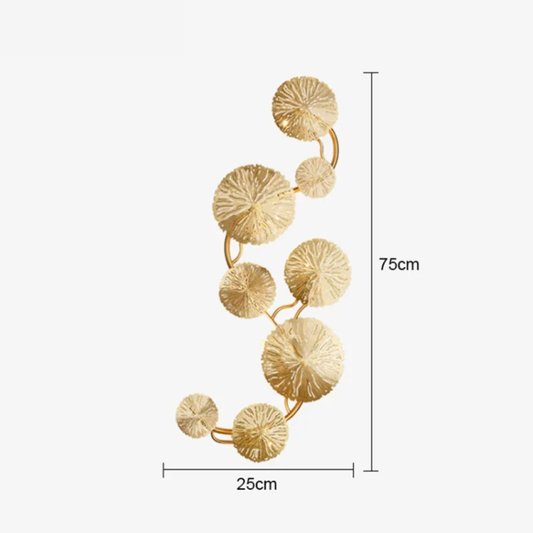 Nordic Copper Lotus Leaf Wall Lamp - Procure Décor