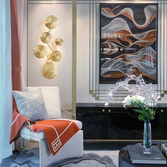 Nordic Copper Lotus Leaf Wall Lamp - Procure Décor