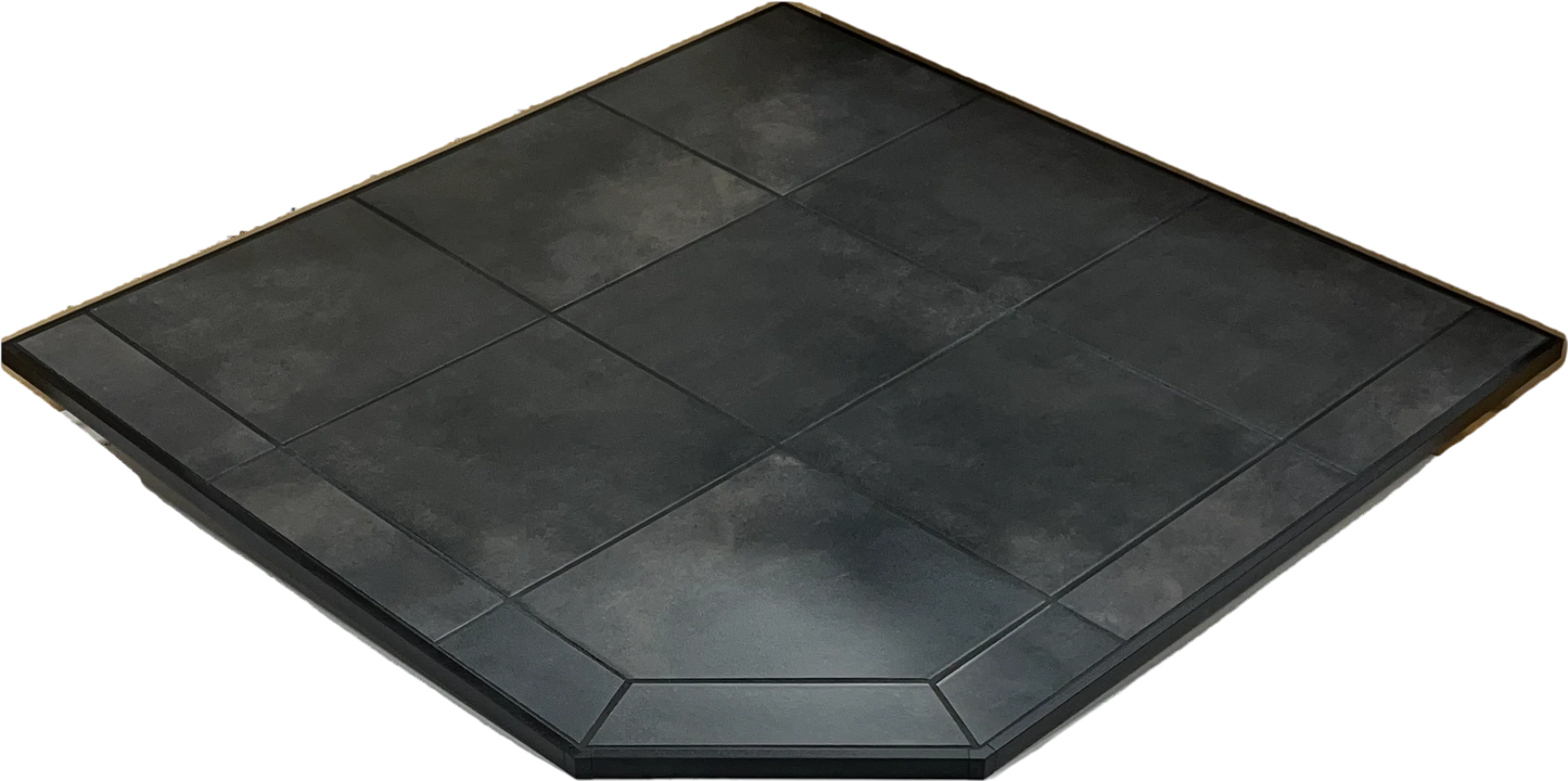 ComfortBilt Corner Hearth Pad 40" Type 2 Ember and Thermal Protection Black Copper New - OE-40CR-BC-T2
