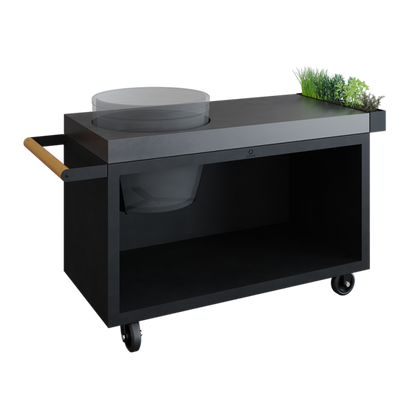 OFYR Kamado Table Black 135 PRO Concrete BGE - O-K-T-B-135-PRO-CC-BGE