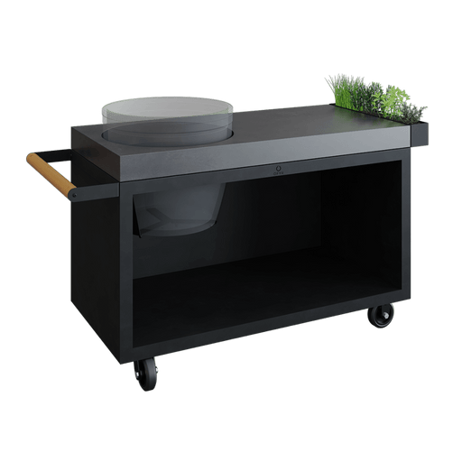 OFYR Kamado Table Black 135 PRO Concrete BGE - O-K-T-B-135-PRO-CC-BGE