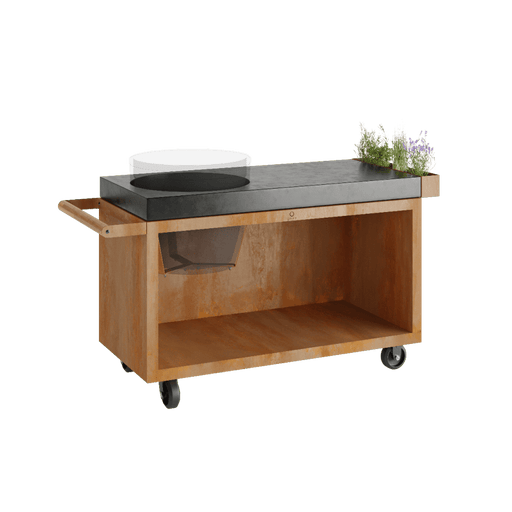 OFYR Kamado Table Corten 135 PRO Concrete BGE - O-K-T-135-PRO-TW-BGE