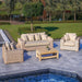 OUTSY Anna LUX 4PC Outdoor Wicker Furniture Set - 0AAN-R03-WH-R-LUX