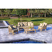 OUTSY Eve 4-Piece Outdoor and Backyard Wood, Aluminum and Rope Furniture Set - 0AEVE-W09-GR-R