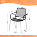 Midtown Concept Chamonix Black Table & 8 Oberon Rope Chairs - CHAMBK8OBEGR