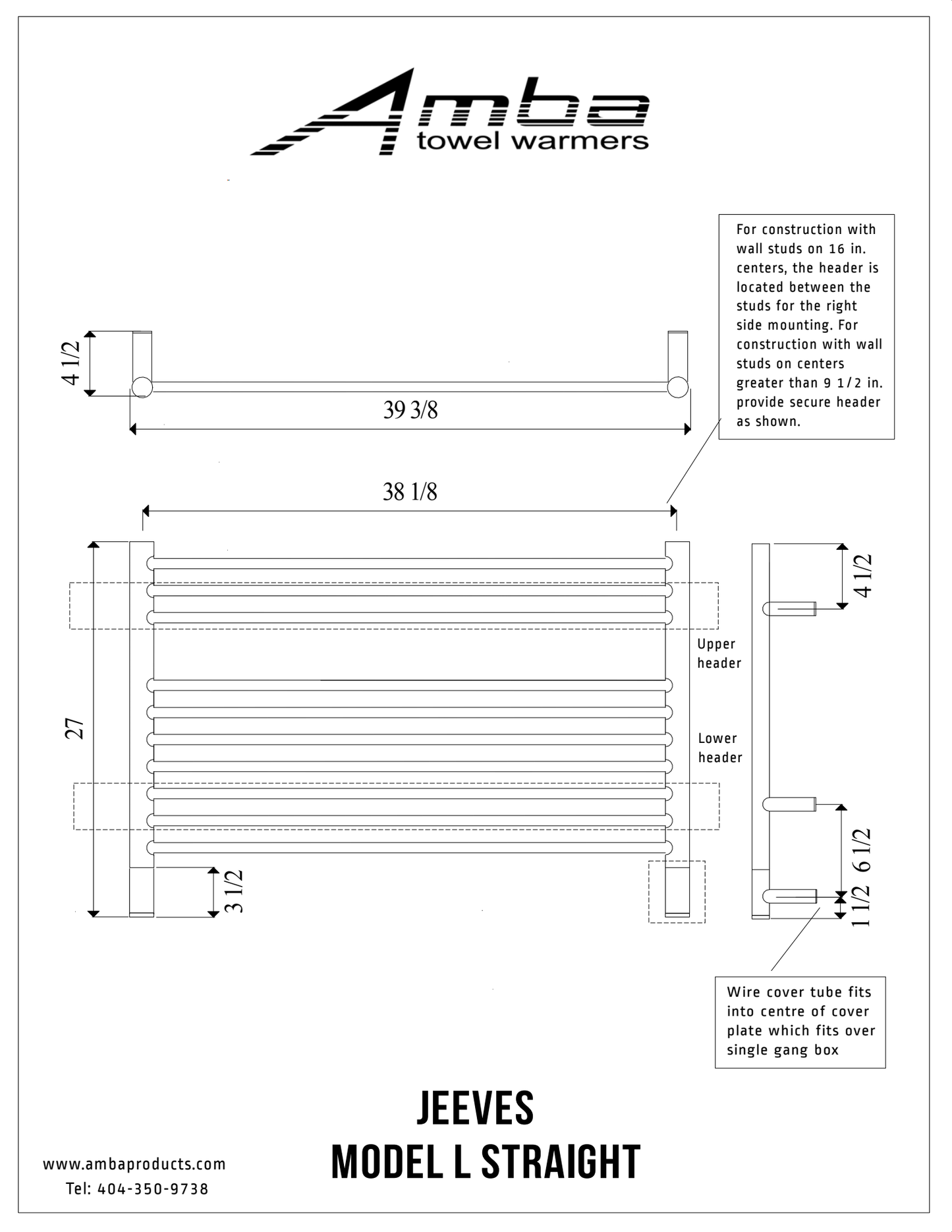 Amba Jeeves Model L Straight - LSB