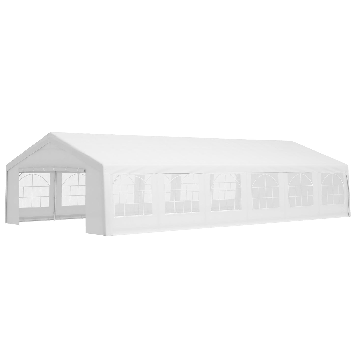 Outsunny 20' x 40' Heavy-duty Party & Wedding Tent with Sidewalls, White - 84C-020