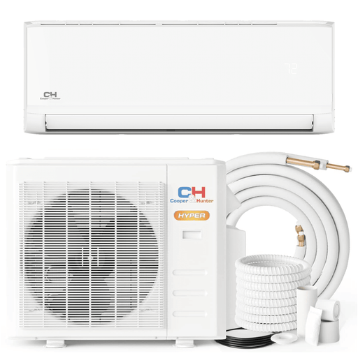 Cooper & Hunter 18,000 BTU 230V 20 SEER 1.5 TON Ductless Mini Split Air Conditioner Heat Pump, HYPER Heat Series + Installation Kit Option Wi-Fi Adapter Included - CH-HPR18-230VO