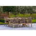 OUTSY Santino 7-Piece Outdoor Dining Set - Wood Table with 6 Wood, Aluminum, and Rope Chairs - 0ASAN-W12-GR-R