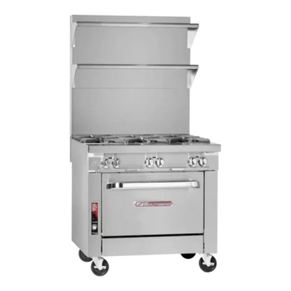 Southbend Platinum, P48A-BBBB-SU Gas Range , 48”, 8 Non-Clog Burners with Convection Oven 325000 Total Btu - P48A-BBBB-SU