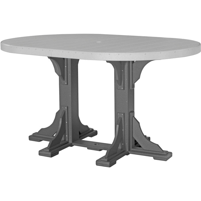 LuxCraft 4' x 6' Oval Table - Bar Height - P46OT-BHCHB