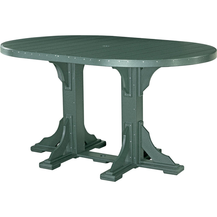 LuxCraft 4' x 6' Oval Table - Bar Height - P46OT-BHCHB