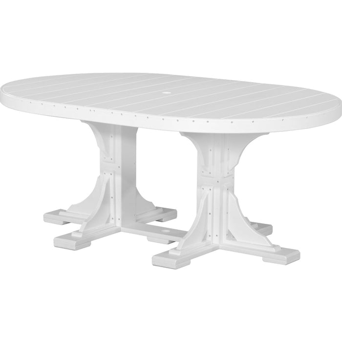 LuxCraft 4' x 6' Oval Table Set 3 - P46OT-DHCHB/P28TBCHB