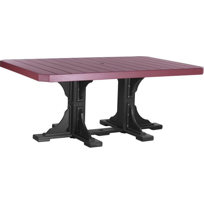 LuxCraft 4' x 6' Rectangular Table - Dining Height - P46RT-DHCHB