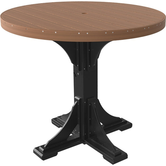 LuxCraft 4' Round Table - Bar Height - P4RT-BHCWB