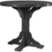 LuxCraft 4' Round Table Set 1 - P4RT-BHCHB/CSC-BHCHB