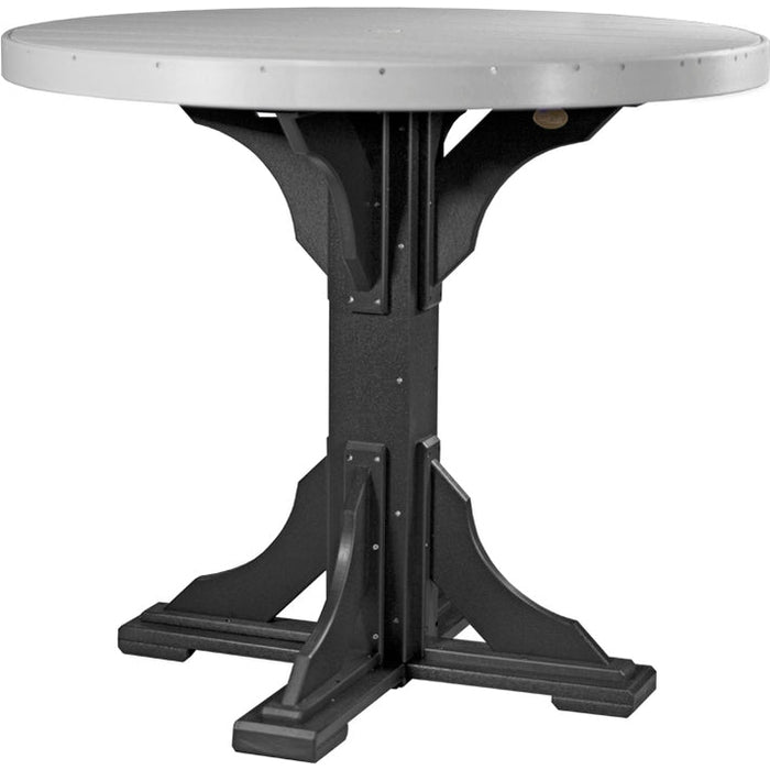 LuxCraft 4' Round Table Set 1 - P4RT-BHCHB/CSC-BHCHB