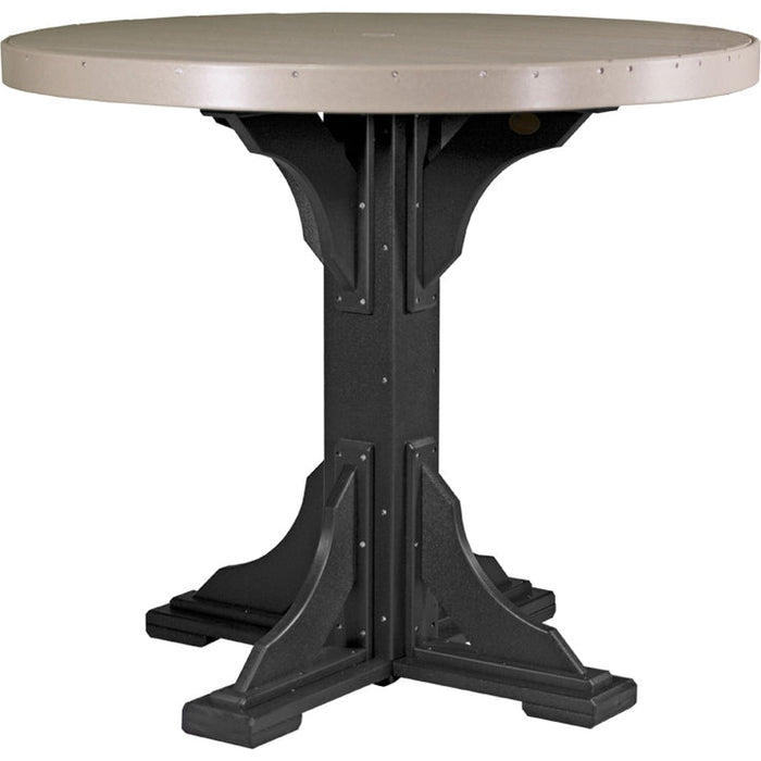 LuxCraft 4' Round Table - Bar Height - P4RT-BHCWB