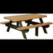 LuxCraft 6' Rectangular Picnic Table - P6RPTCHB