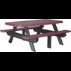 LuxCraft 6' Rectangular Picnic Table - P6RPTCHB