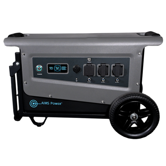 Aims Power Portable Solar Generator 3.1 kWh 30 Amp Output Lithium Battery | Solar & Grid Inputs - AIO-3KWH3600W