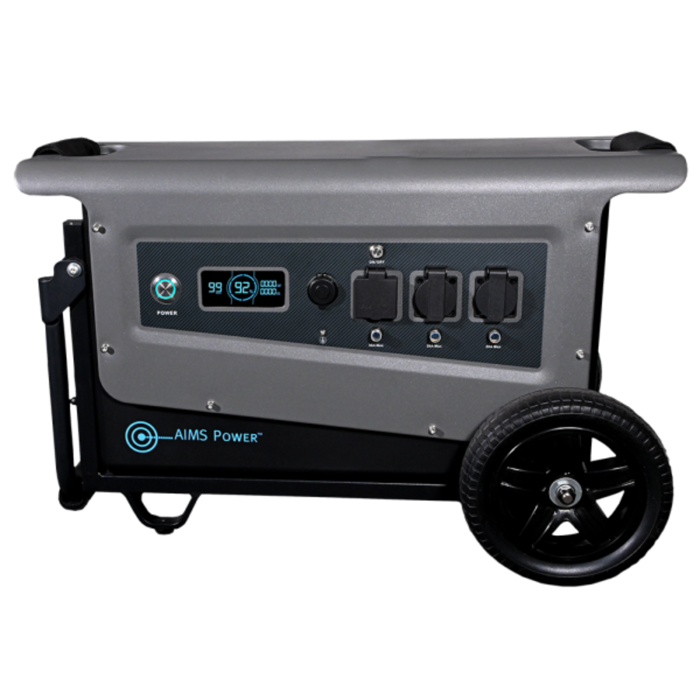 Aims Power Portable Solar Generator 3.1 kWh 30 Amp Output Lithium Battery | Solar & Grid Inputs - AIO-3KWH3600W