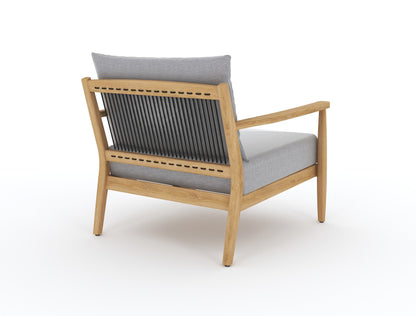 Royal Teak Collection Palma Club Chair with Granite Cushions - PALCC-G