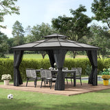 Outsunny 10x10 Hardtop Gazebo - 84C-215BK