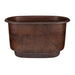 Premier Copper 47 in. Small Hammered Copper Modern Style Bathtub BTM47DB