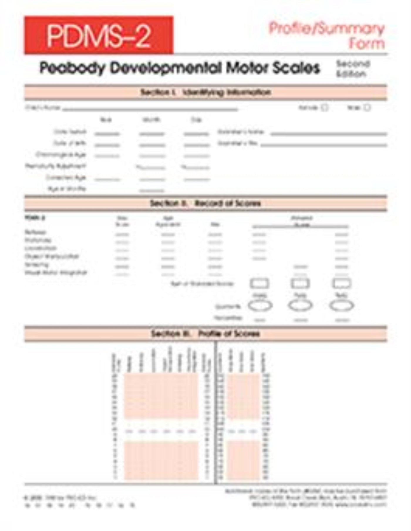 Patterson Medical PDMS-2 (Peabody Developmental Motor Scales - Second Edition) - 804302