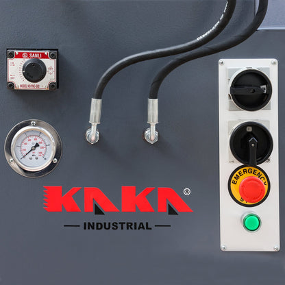 KAKA INDUSTRIAL Hydraulic Circular Cold Saw, 12.4 inch Semi-Automatic Metal Cutting Saw with Foot Pedal Control  PDS-12H for Steel and Aluminum, Double Vise and Coolant System - 188031V230