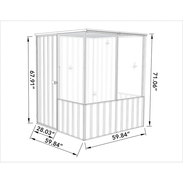 Absco Chicken Coop - Pale Eucalypt - AB1201