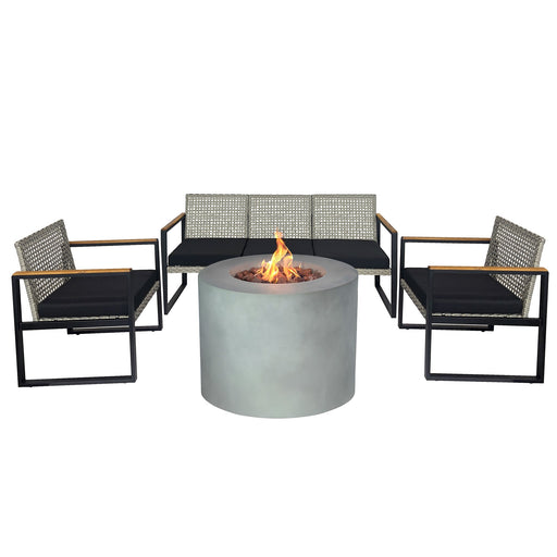 Loren 5-Piece Outdoor Fire Pit Set for Patio