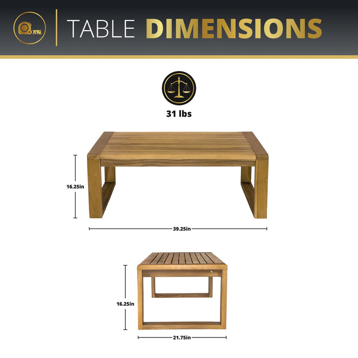 Ezra 4-Piece Teakwood Deep Seating Patio Set