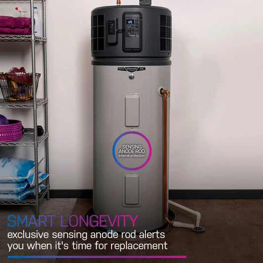 GE Appliances  GEOSPRING Smart Hybrid Heat Pump Water Heater 50-gallon - 240V Gray - PH50S10BNY