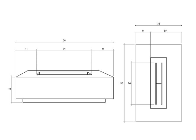 Prism Hardscapes 56" x 38" Tavola 1 Fire Table
