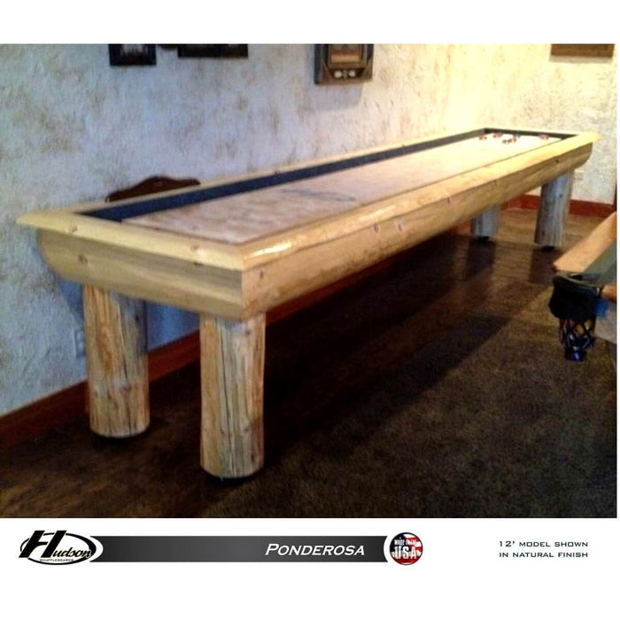 Hudson Ponderosa Shuffleboard Table 9'-22' w/ Stain Options