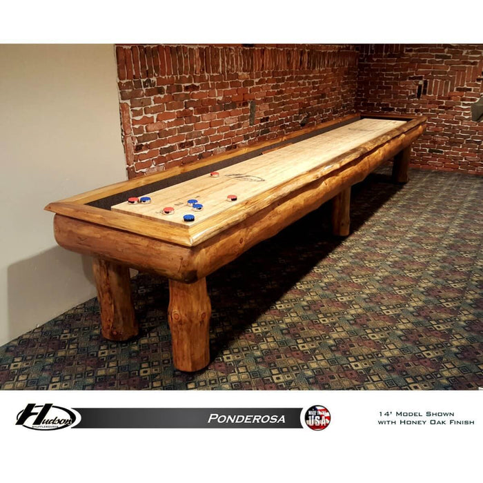 Hudson Ponderosa Shuffleboard Table 9'-22' w/ Stain Options